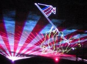 Laser show Iwo Jima