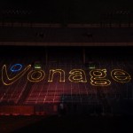 Voyage logo in laser