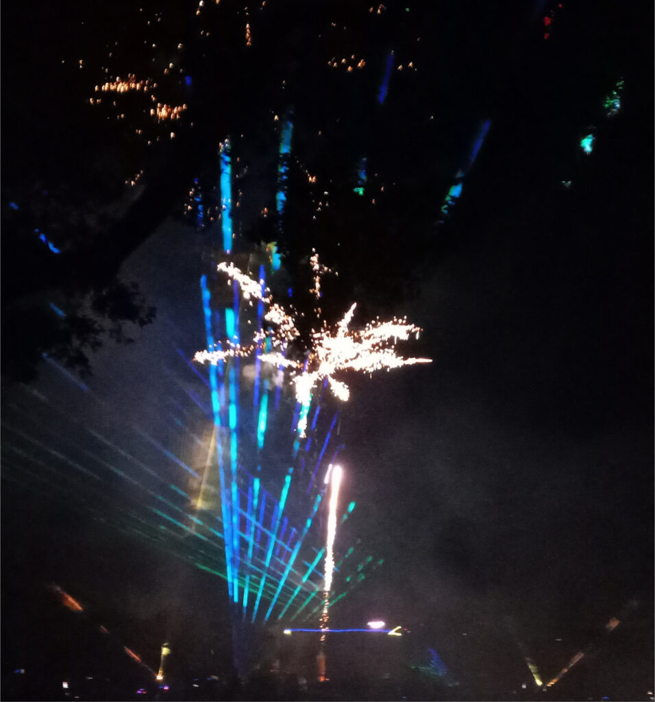 Laser light show with fireworks at Fair Oaks Ranch, TX