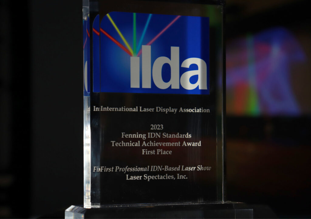 ILDA Technical Category "IDN" First Place Award 2023 - Laser Spectacles, Inc.