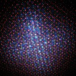 laser show diffraction pattern projected on a screen