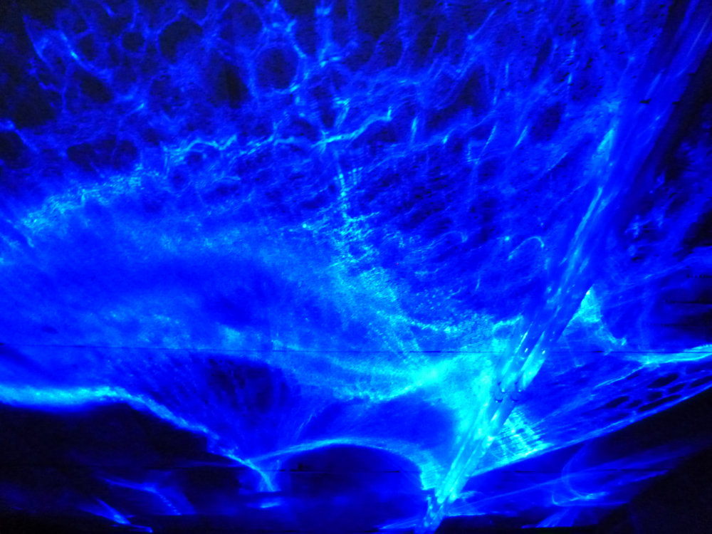 laser Lumia effects on the ceiling