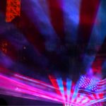 Laser flag wave