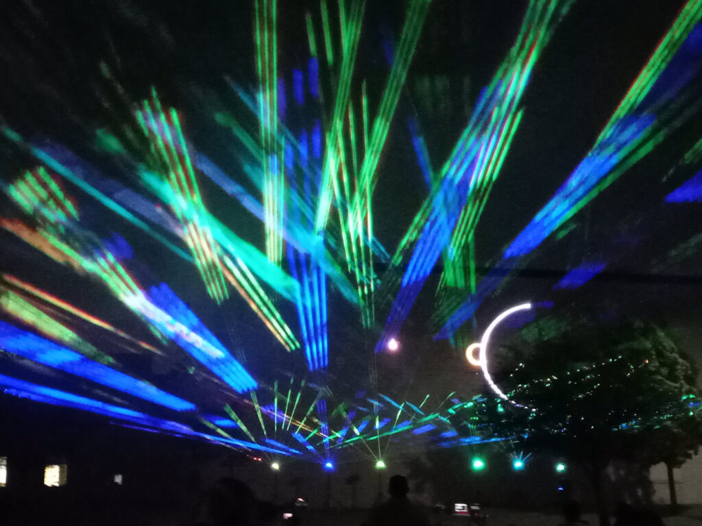 Laser Beams Eclipse