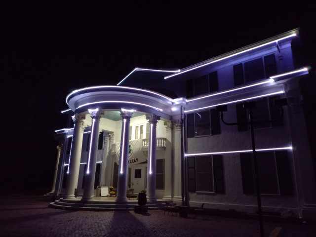 Elegant building with laser mapping