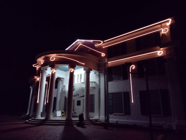 Elegant building with different laser mapping