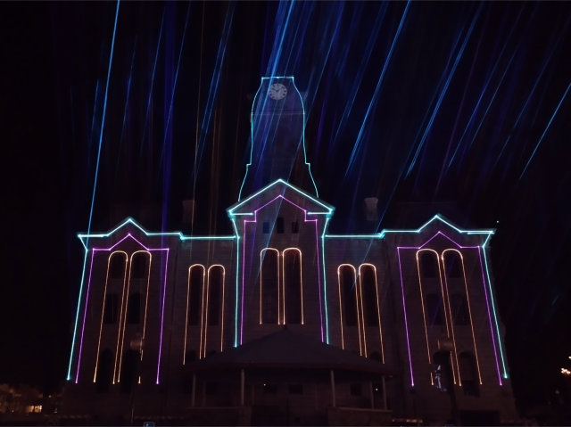 Courthouse with laser mapping