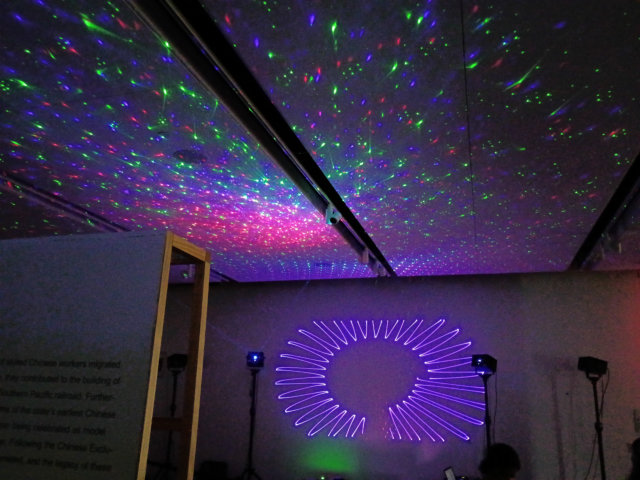 Laser Show at Block Party, Austin Central Library