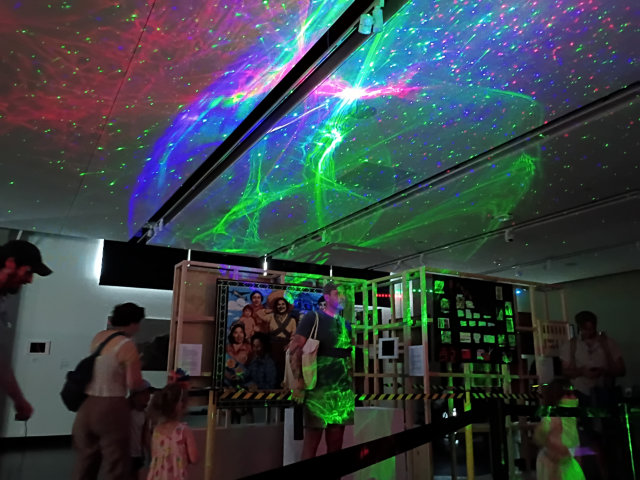 Laser Show at Block Party, Austin Central Library