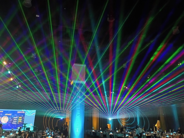 Laser Ceiling with laser beams
